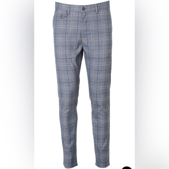 Cavana Men Slim Fit Checked Trouser - Picture 1 of 10